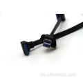 Doppelte USB3.0 männliche Tafelmontage an IDC -Kabel